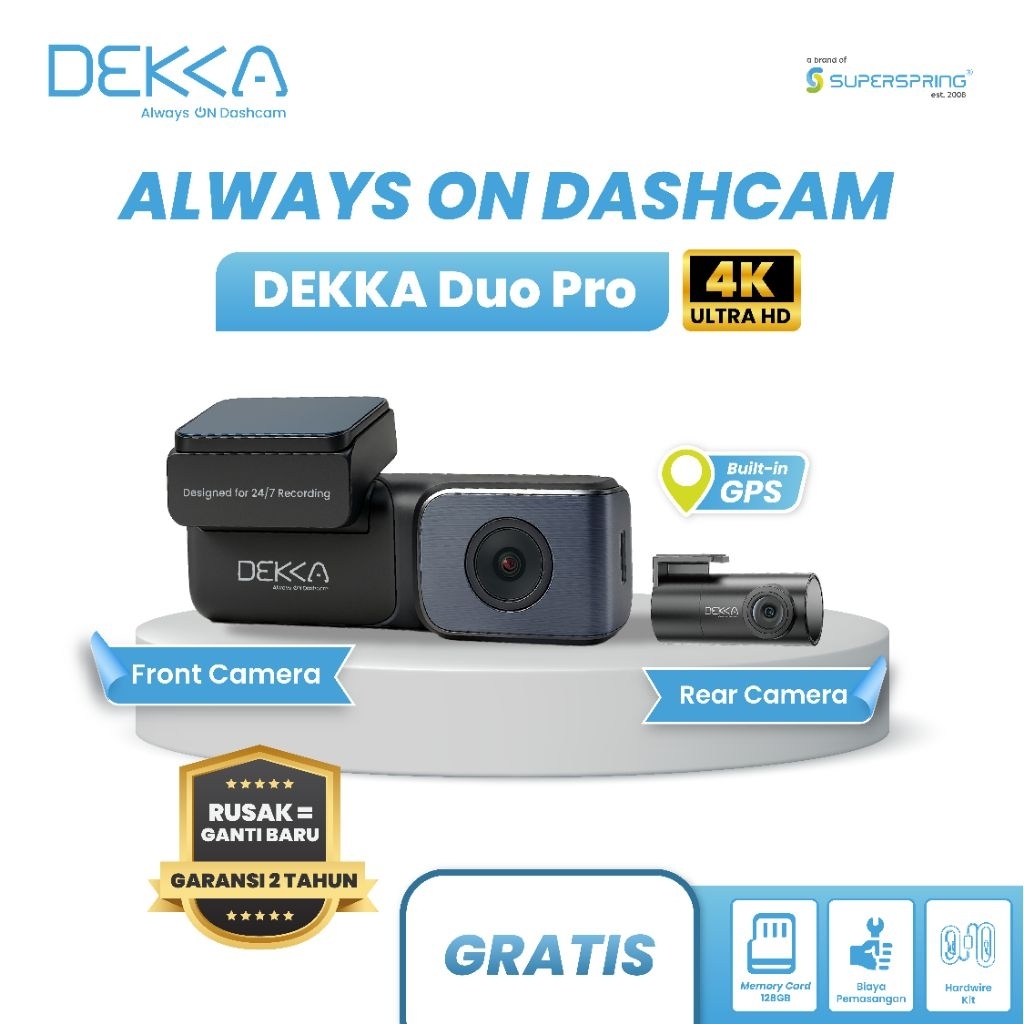 DASHCAM MOBIL || DASHCAM DEKKA 41 4K BY SUPERSPRING || RECORD PERJALANAN