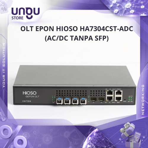 Hioso OLT EPON HA7304V-ADC Tanpa SFP Onu Olt AC DC 12V
