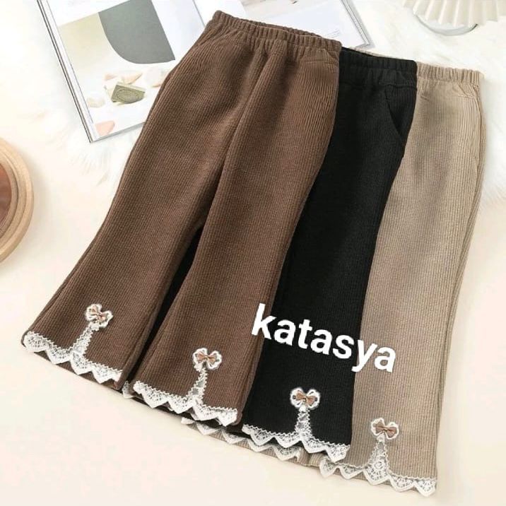 Legging Anak Cutbray Renda Legging Cutbray Legging Anak Perempuan Bahan Katun Rib Usia 0-7Thn
