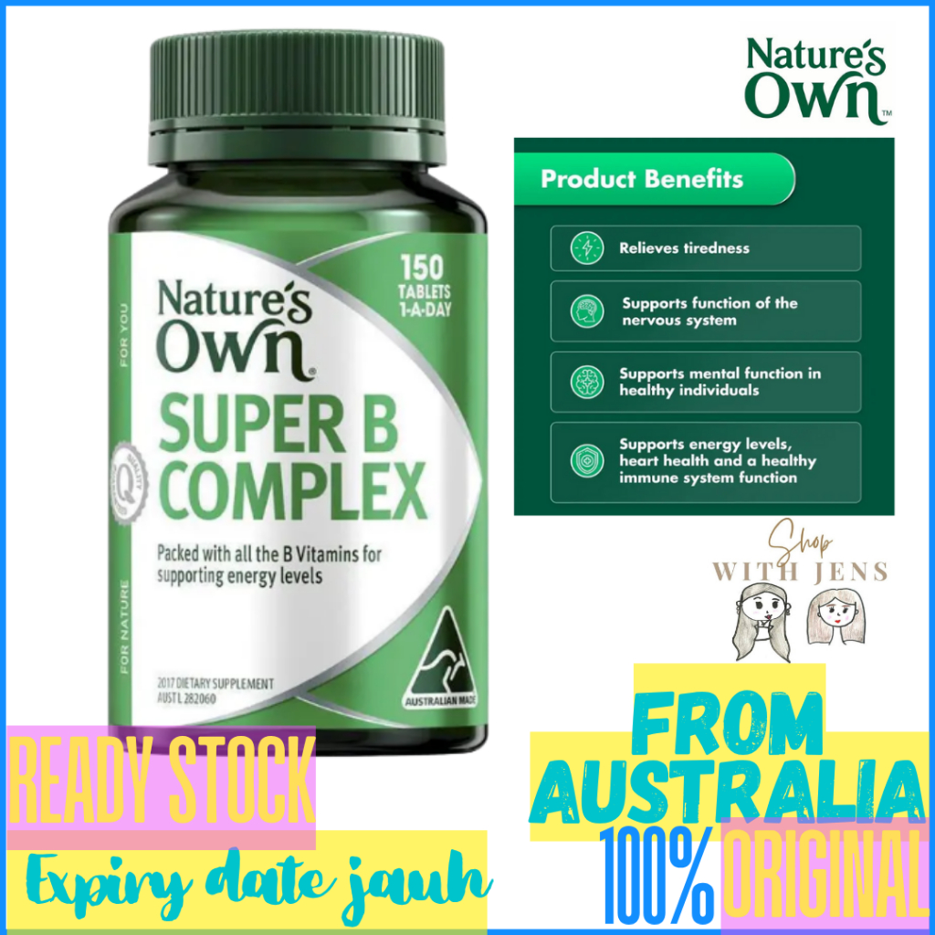 Nature's Own Super B Complex 150 Tablets Natures Own Untuk Meningkatkan Energi, Letih dan Lesu