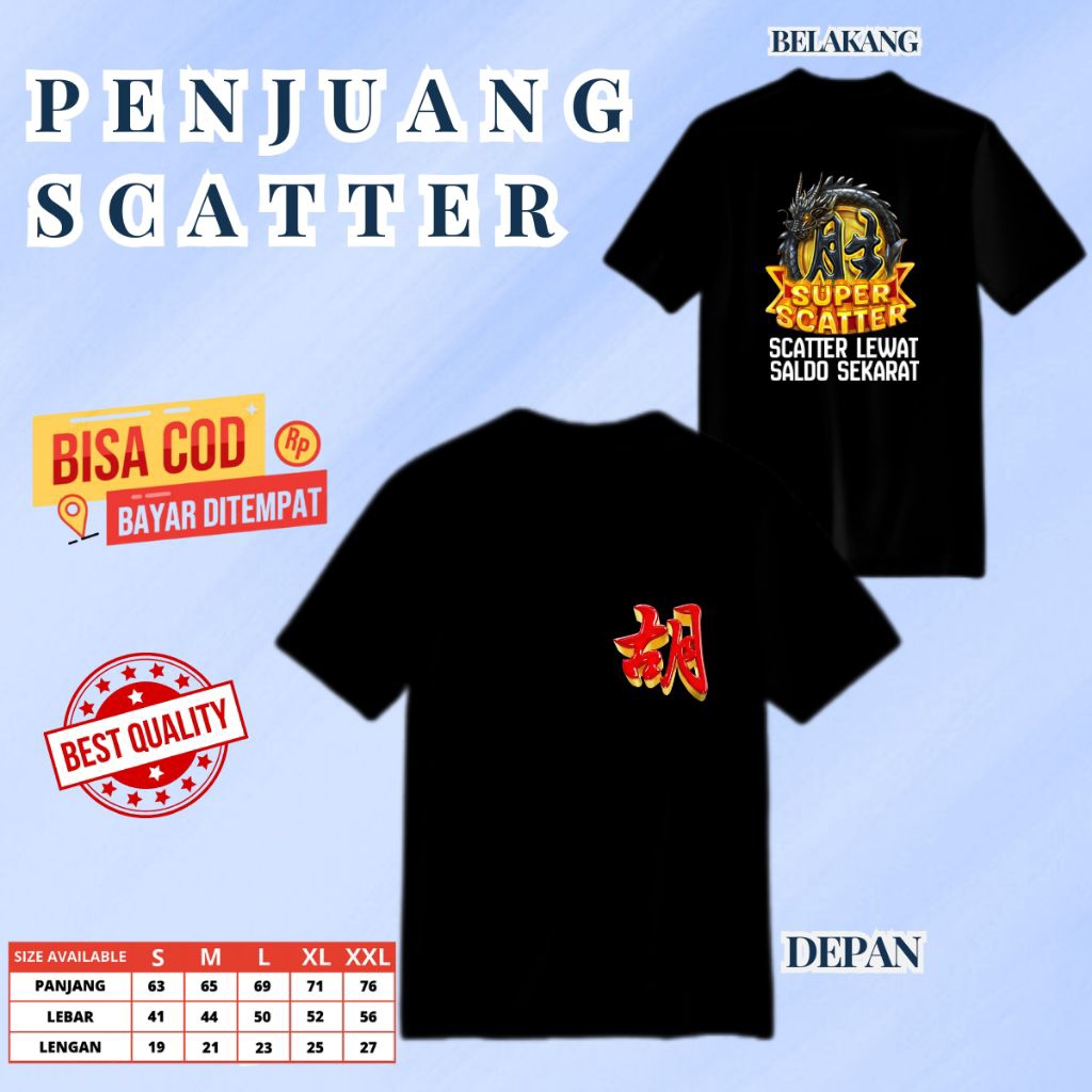 Kaos Pejuang Scatter Pria Wanita | Baju Slot DTF Super Scatter Lucu Kekinian Kualitas Premium