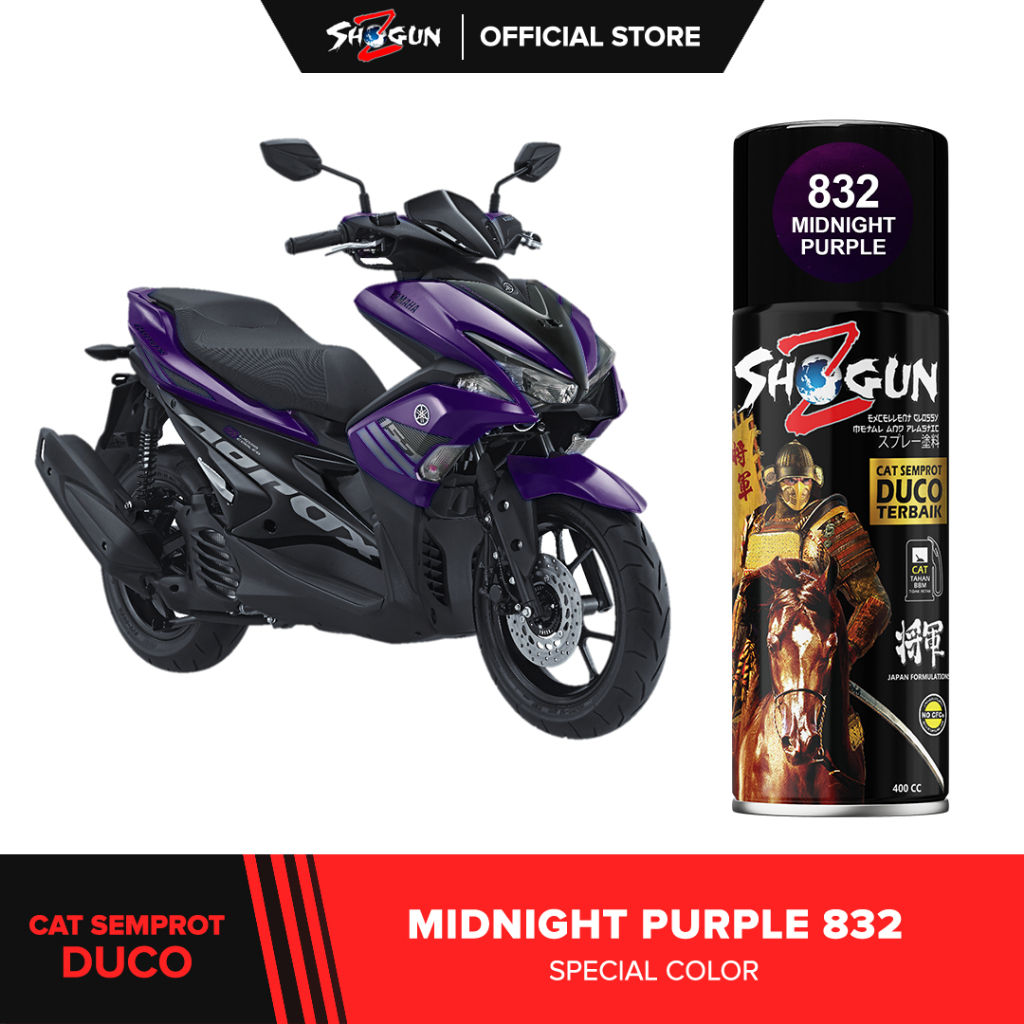 Cat Semprot Motor Shogun Z Paint Xiralic Midnight Purple 832 - Dark Series Ungu Xiralic