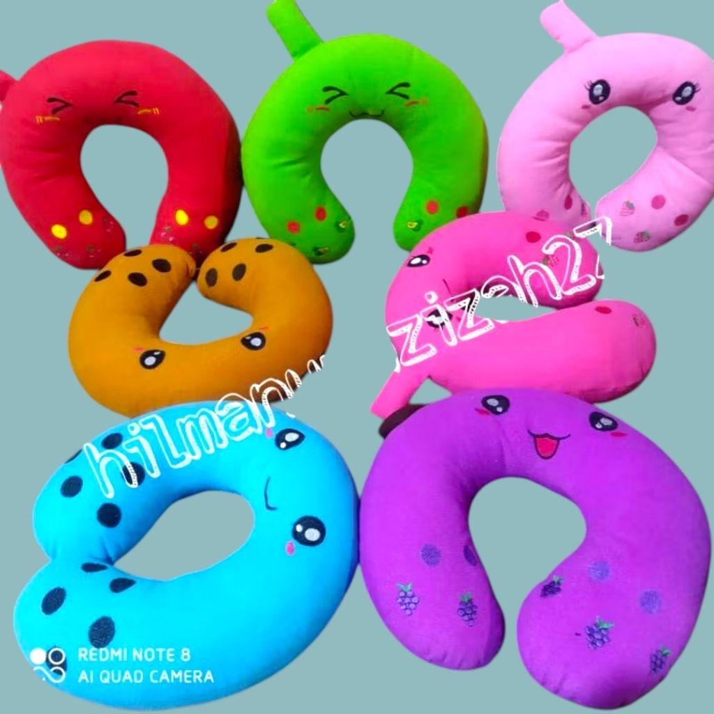 Bantal Leher Anak Karakter Boba / Bantal Travel (Untuk Anak Kecil)