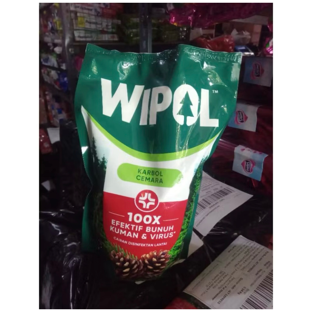 [ 1 Karton ] Wipol Karbol Cemara pembersih lantai 750ml