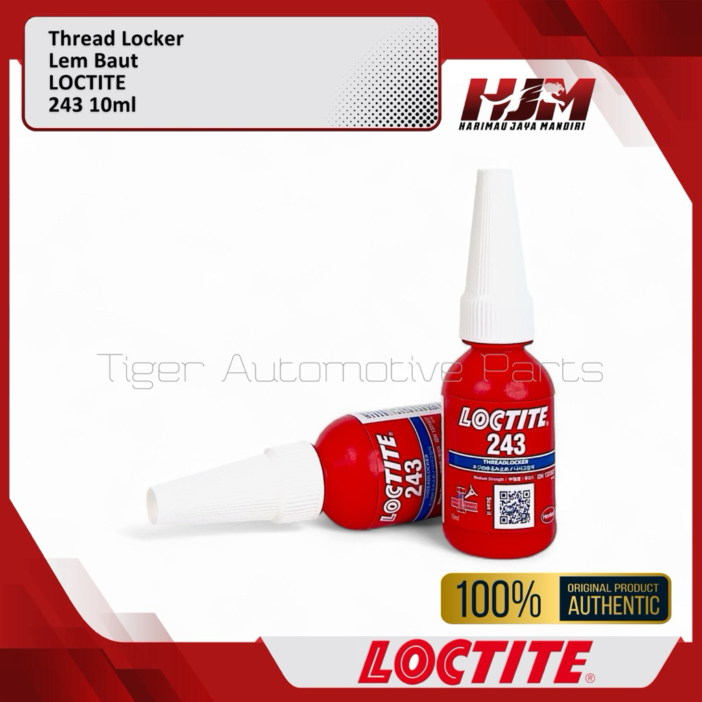 Lem Baut Henkel LOCTITE 243 10ml - Threadlocker Medium Strength Blue - Kekuatan Sedang Biru