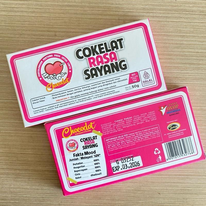 Cokelat Rasa Sayang Asli Cokelat Isi Dodol 50gr Original Chocodot Khas Garut