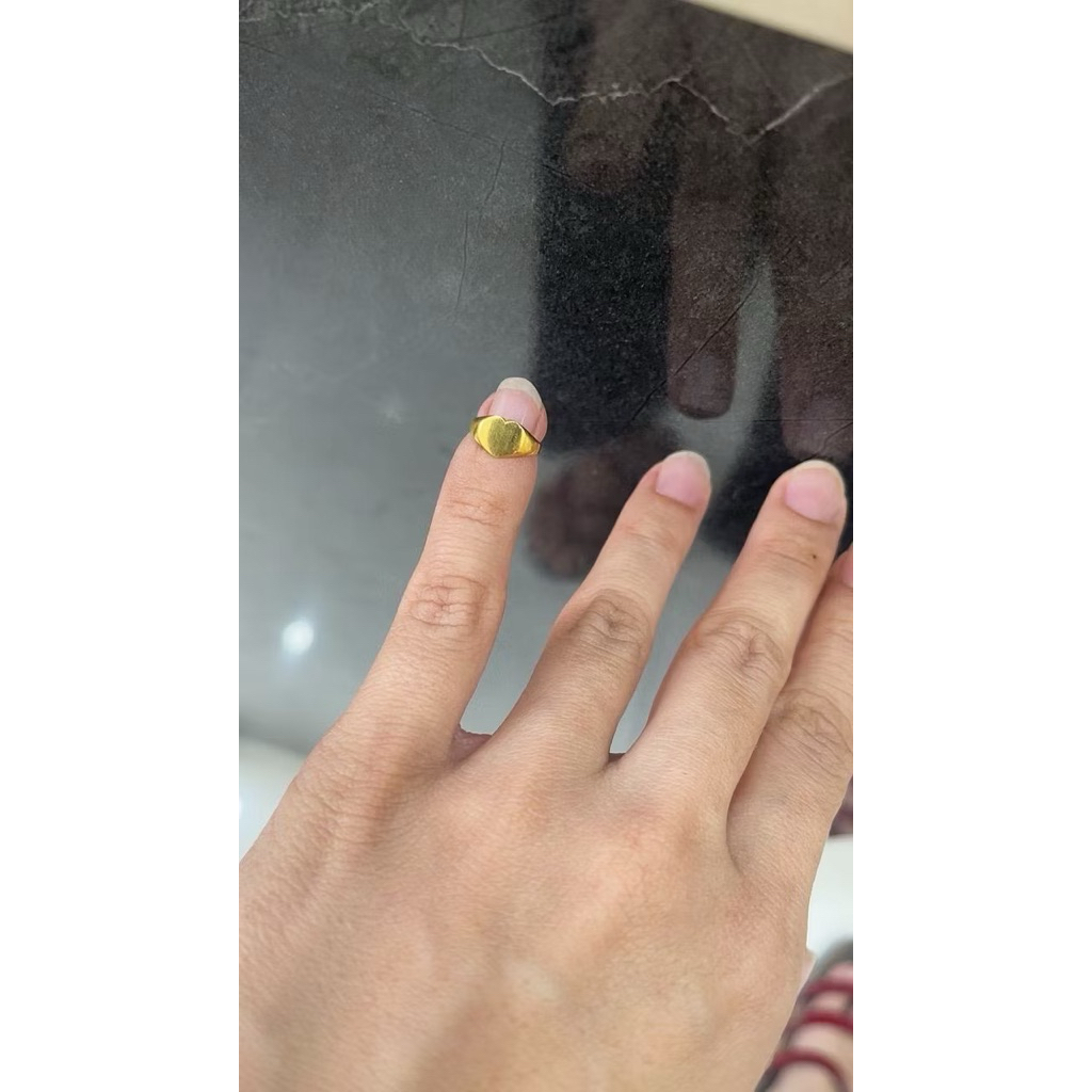 Cincin bayi anak model love lucu Elegan emas asli kadar 875