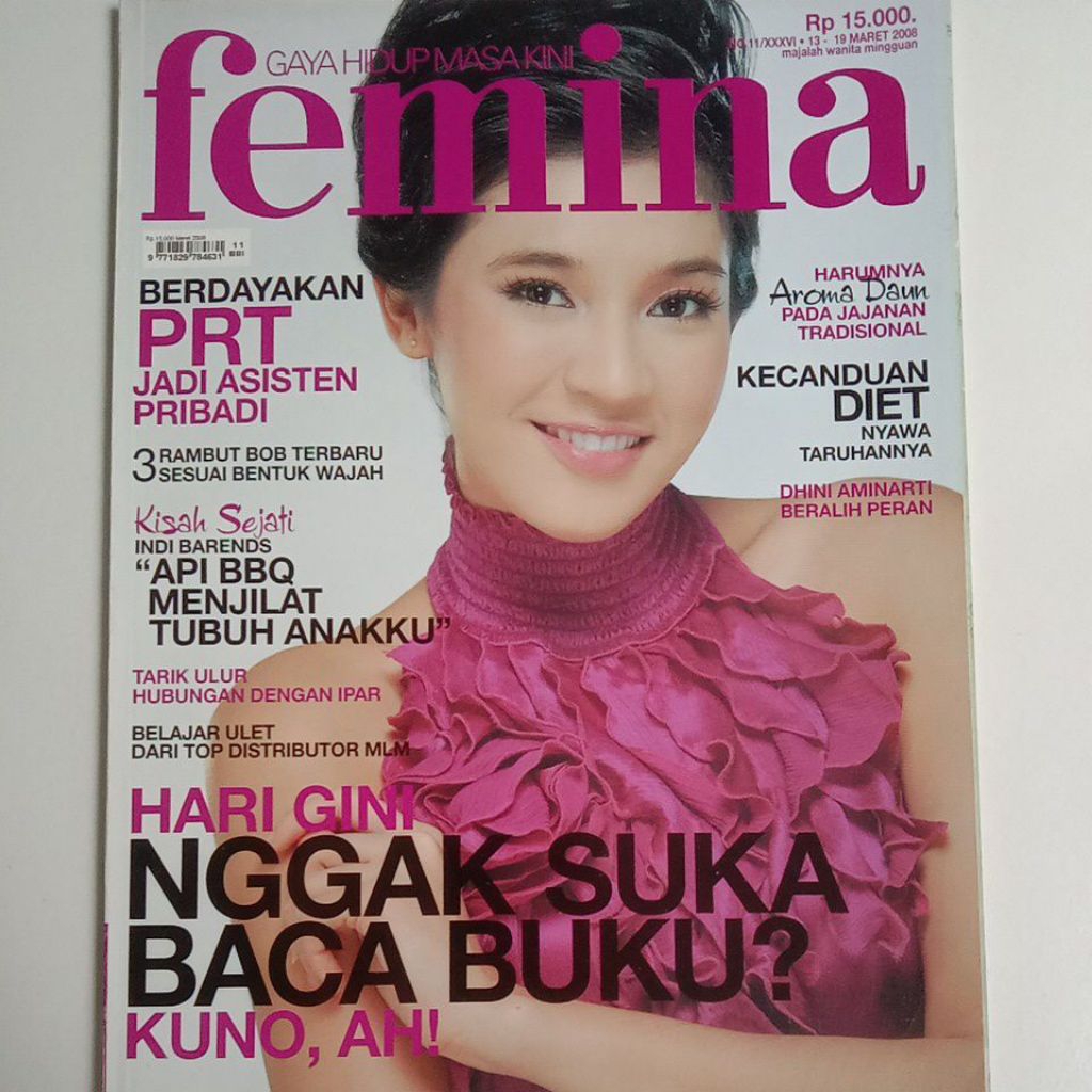 Majalah Femina Tahun 2008 Cover Dhini Setowardhana (Unggulan Gadsam'98)