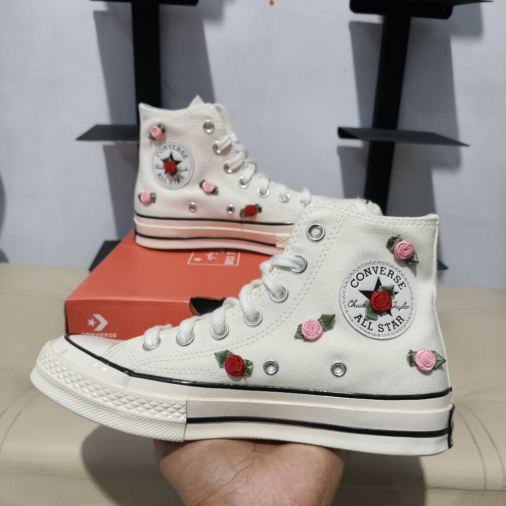 SEPATU Casual Converse Chuck 70s hi jellyfish egret A10637C original