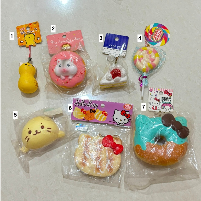 HK DONUT & CRACKLING SQUISHY FLASH SALE | Rare Licensed Tag Squishy | Hello Kitty, The Sweets Life, 