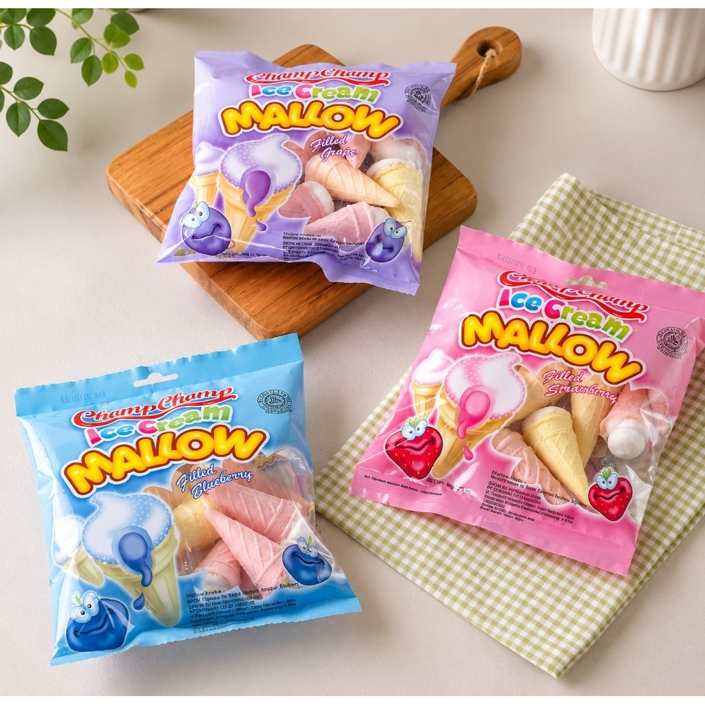 masmallow mallow ice cream varian rasa.
