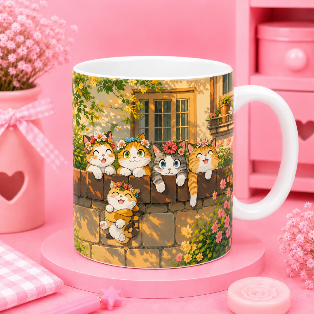 Gelas Mug CAT LOVERS Custom Nama Mu Kopi Teh Kucing Lucu Unik / Cangkir Kawai Cats Mug Coffee Tea Instan Kilat Langsung Kirim