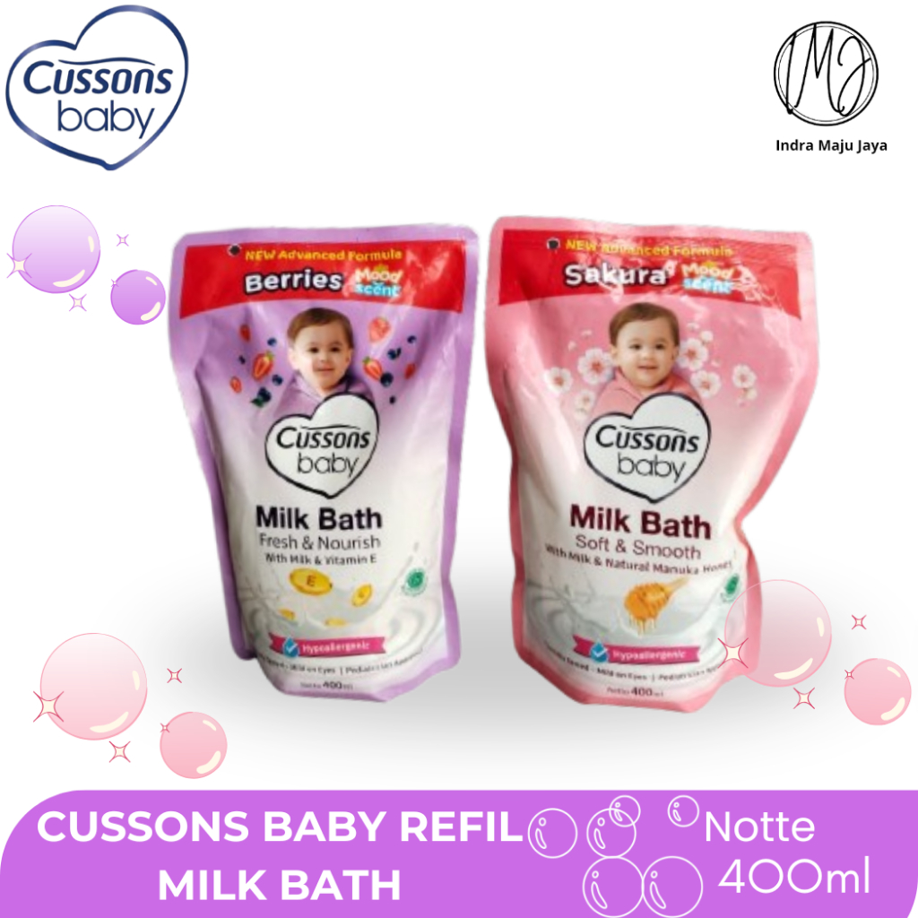 Cussons Baby Milk Bath Sabun Mandi Bayi 400ml / Sabun Mandi Cussons Refil 400ml / Sabun Mandi Cusson