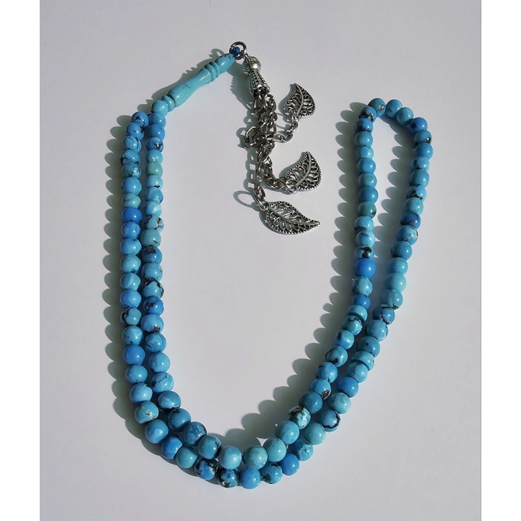 Batu Tasbih Pirus Persia Natural biru isi 99