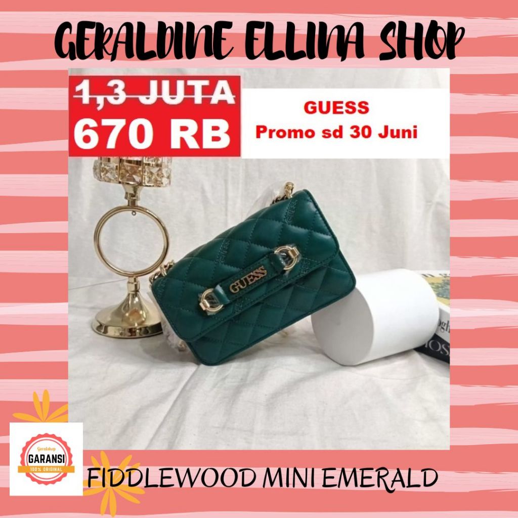 Tas Guess wanita sling bag ORIGINAL 100% sale FIDDLEWOOD MINI