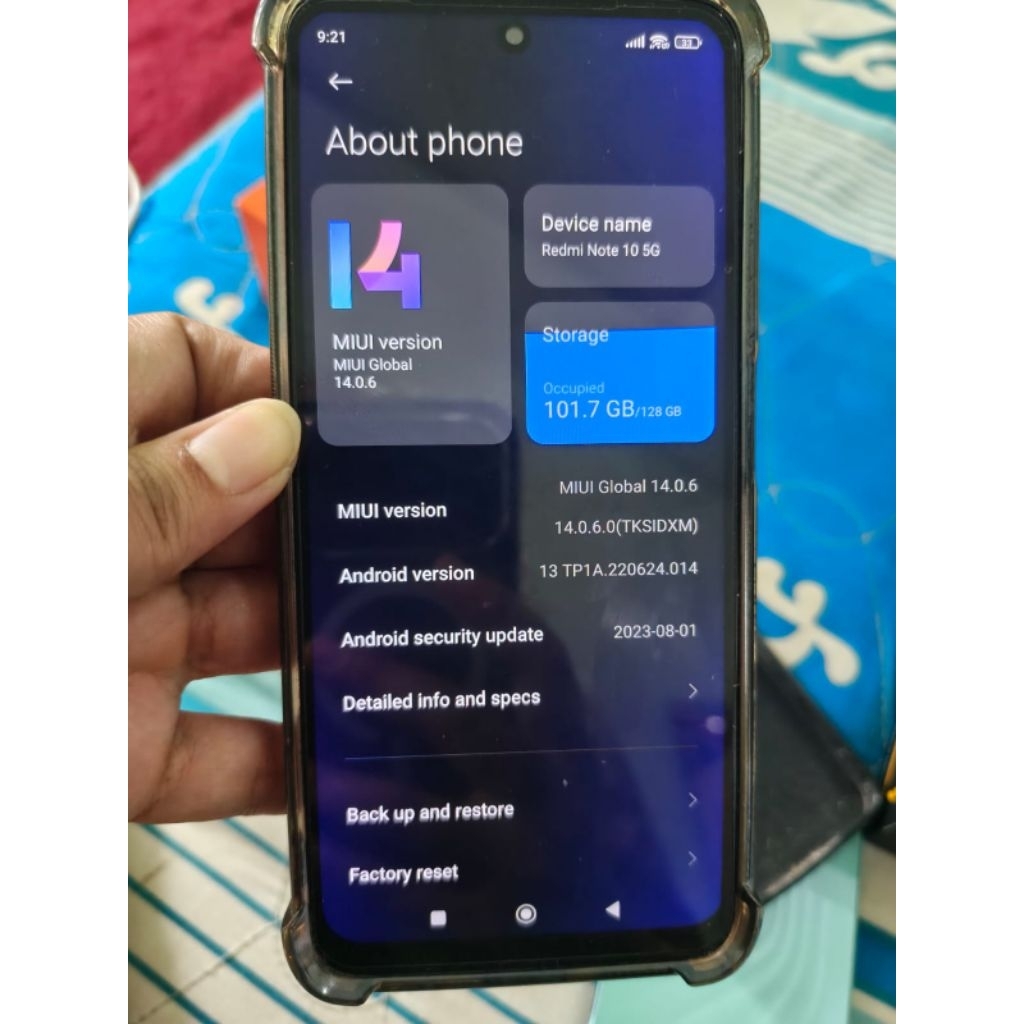 hp bekas redmi note 10 5g ram 8gb 128gb
