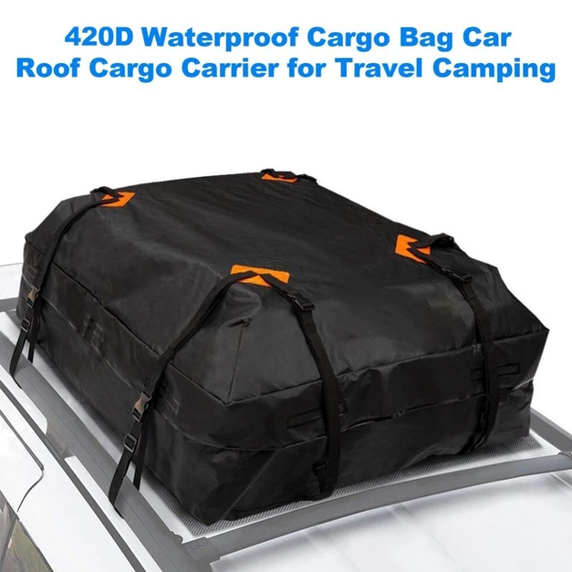 Roof Bag Mobil 425L Tas Atap Mobil Tahan Air Cargo Box Bagasi Tambahan Mobil Portable Travel Camping