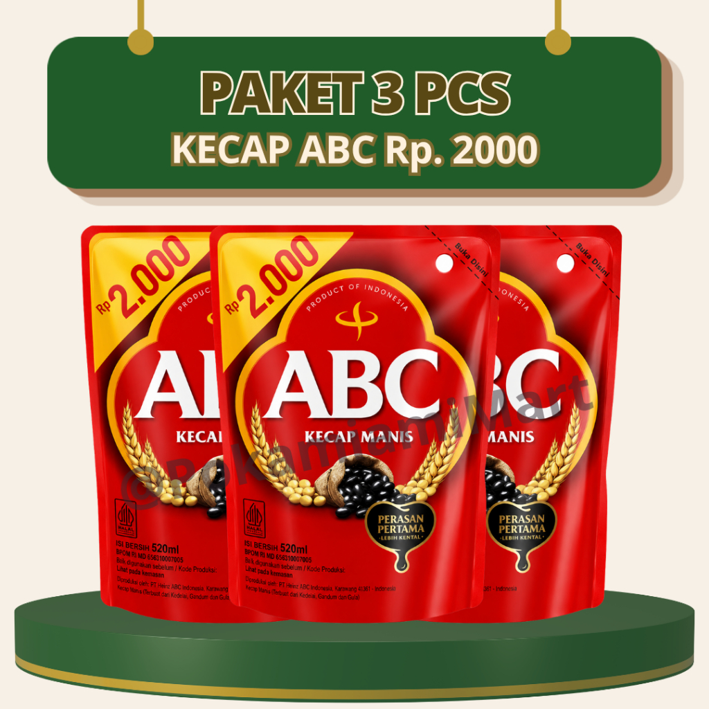 [3PCS] Kecap Manis ABC 2000an Kemasan Refill / Kecap Bango Refill 60 ml