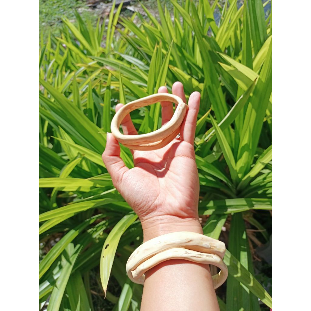Gelang Akar Bahar Putih ukuran Sedang