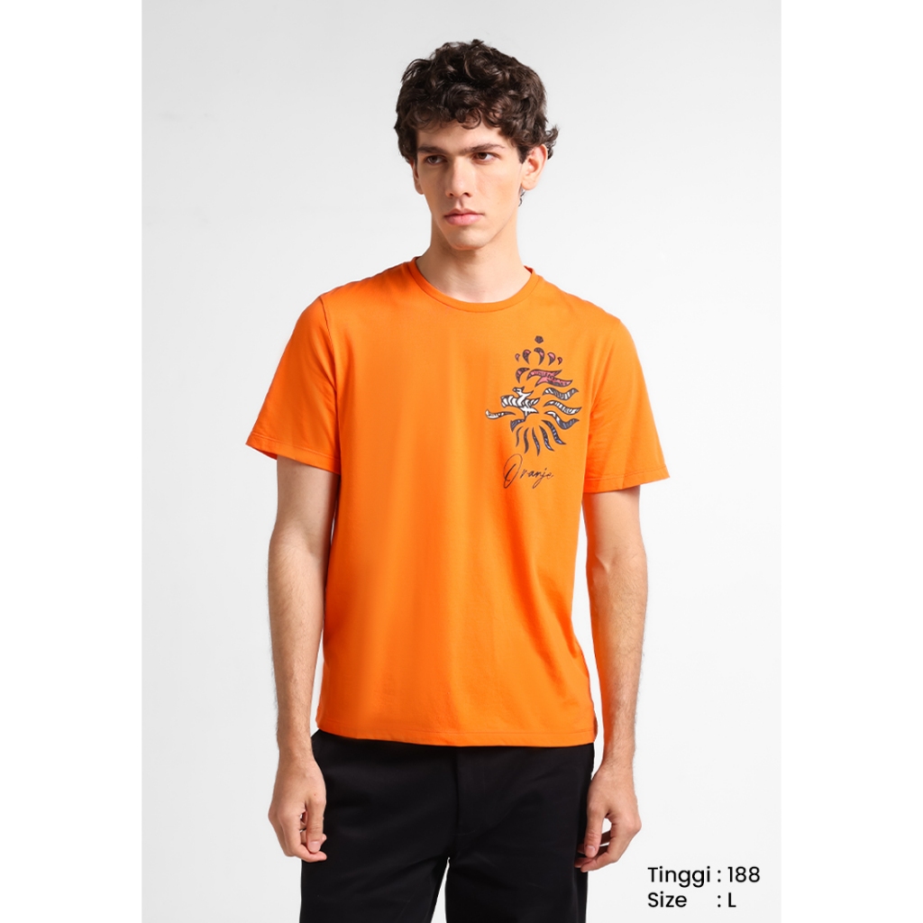 MANZONE Kaos Pria Lengan Pendek NETHERLAND - Orange