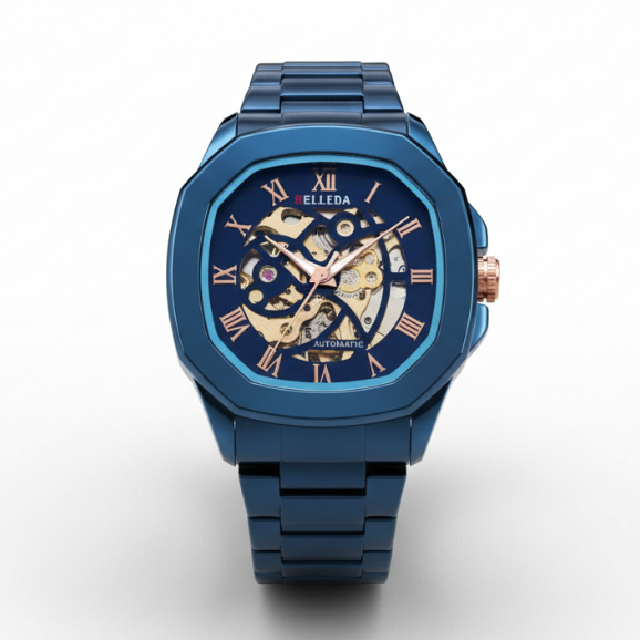 PROMO Jam Tangan Pria BELLEDA 9484 Rantai Otomatis Aktif Anti Air Original Stainless Watch