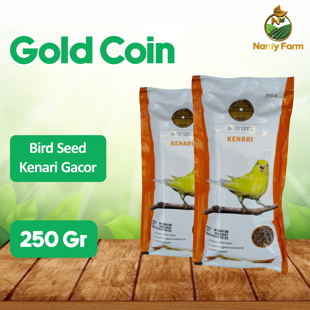 Gold Coin Kenari 250Gr Pakan Kenari GOLD COIN KENARI Gacor Biji Kenari