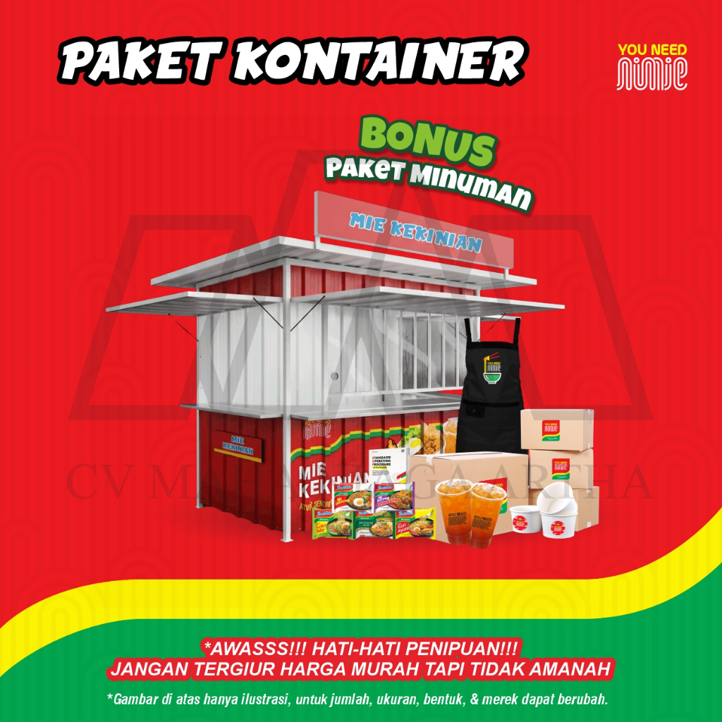 PROMO Usaha Warmindo Langsung Jualan - Paket Kontainer