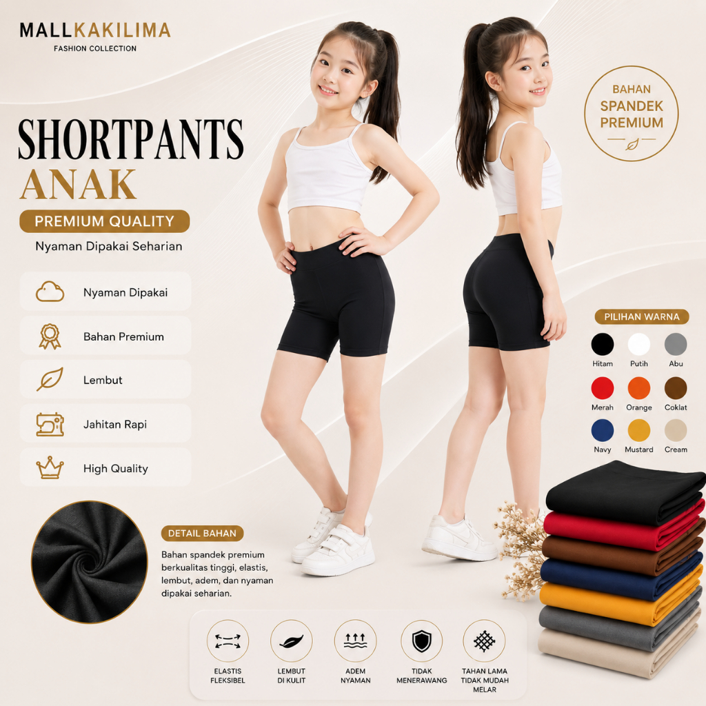 Short Celana Pendek Wanita Bahan Spandek Jersey Celana Pendek Wanita Stretch