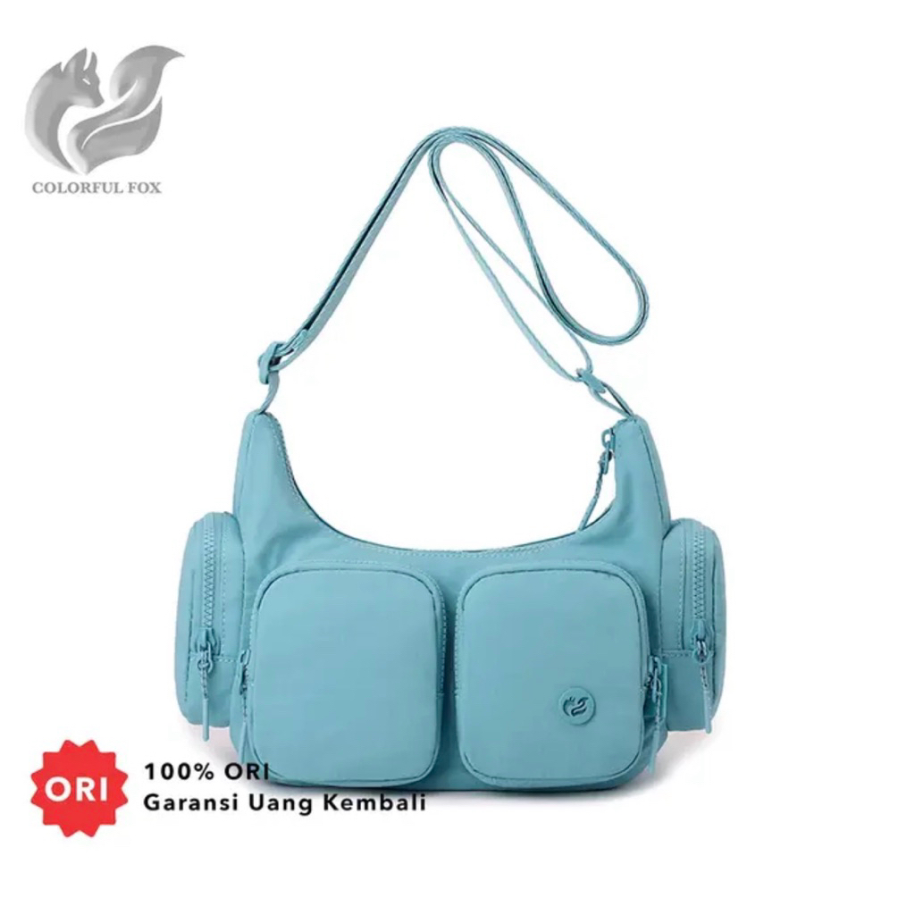 PRELOVED TAS BABY BLUE BAG CARGO BAG PARACHUTE BAG TAS BAHAN PARASUT RINGAN COLORFUL FOX 6849 Tas Se