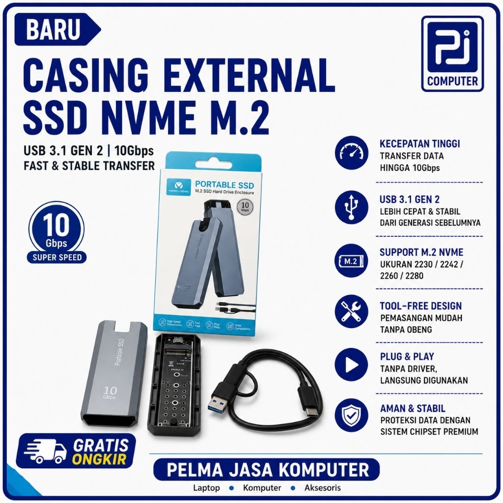 ( BARU ) Casing external SSD NVME 10Gbps