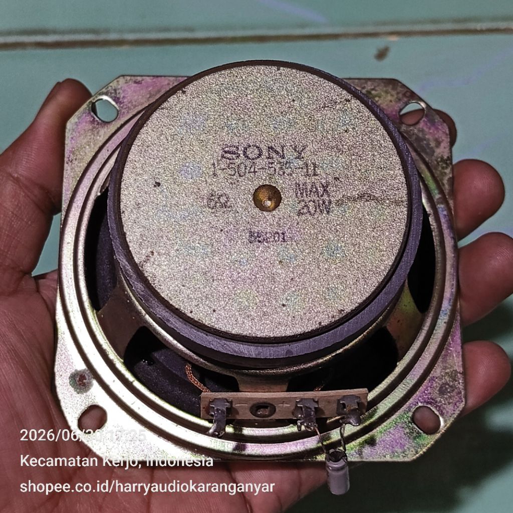 Speaker Woofer SONY 4 inch Lepasan Radio Mini Compo — Normal Kondisi Sesuai Foto