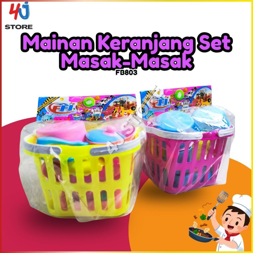 4JStore Mainan Anak Keranjang Set Masak-Masak FB803