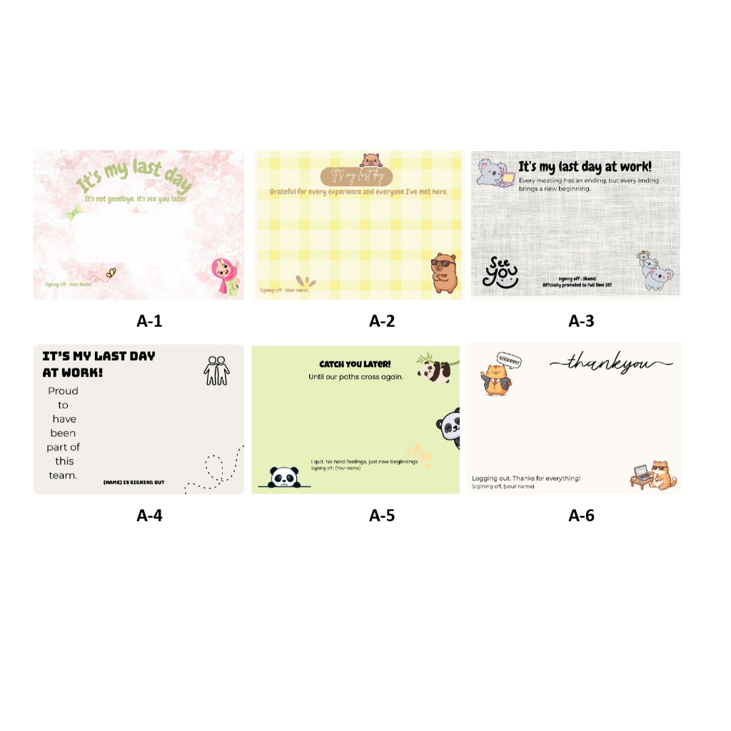 Gift Card Resign | Kartu Ucapan Perpisahan Kerja | Farewell Card