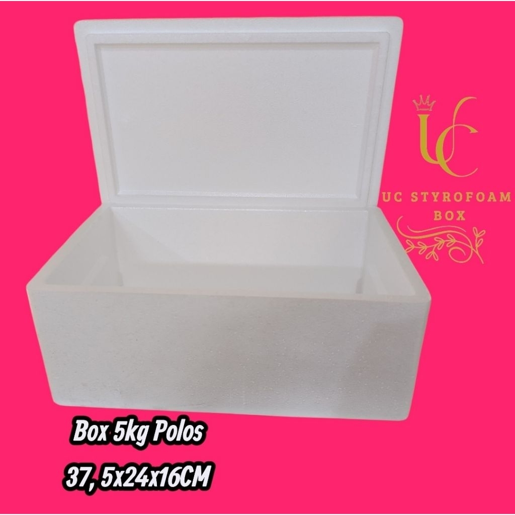 Box/Styrofoam /Styrofoam 5kg/Box ikan Frozen/hidroponik 5kg 37*24*16cm