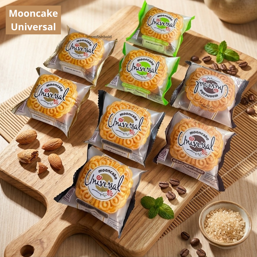 Kue Bulan Mooncake Universal Isi Kacang Hijau Lembut & Halal - All Varian