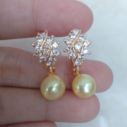( 411 ) Anting Mutiara Asli Lombok Mutiara Air Tawar