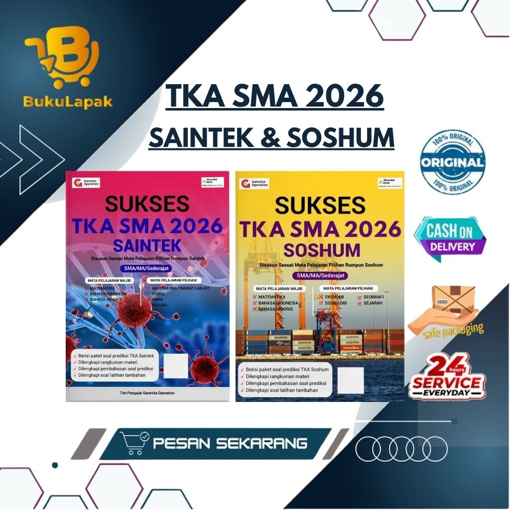 BUKU TKA GO (SD - SMP - SMA) - SUKSES TKA SMA SAINTEK - SUKSES TKA SMA SOSHUM - SUKSES TKA SMP - SUK