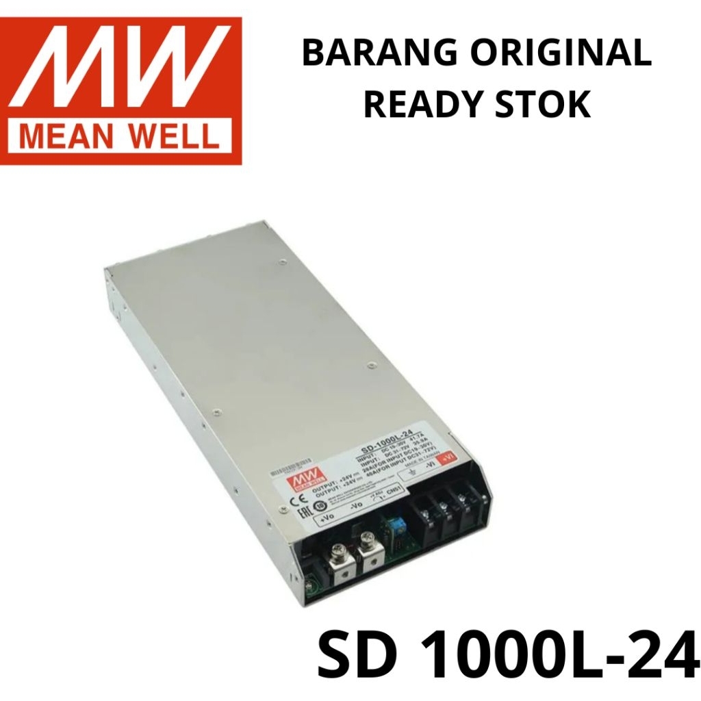 MEAN WELL MEANWELL SD 1000 L-24 DC-DC CONVERTER 24V 40A, BARANG ORI