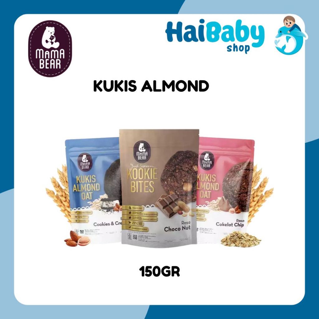 Mama Bear Kukis Almond Oat & Kookie Almond Bites - Kukis Pelancar Asi