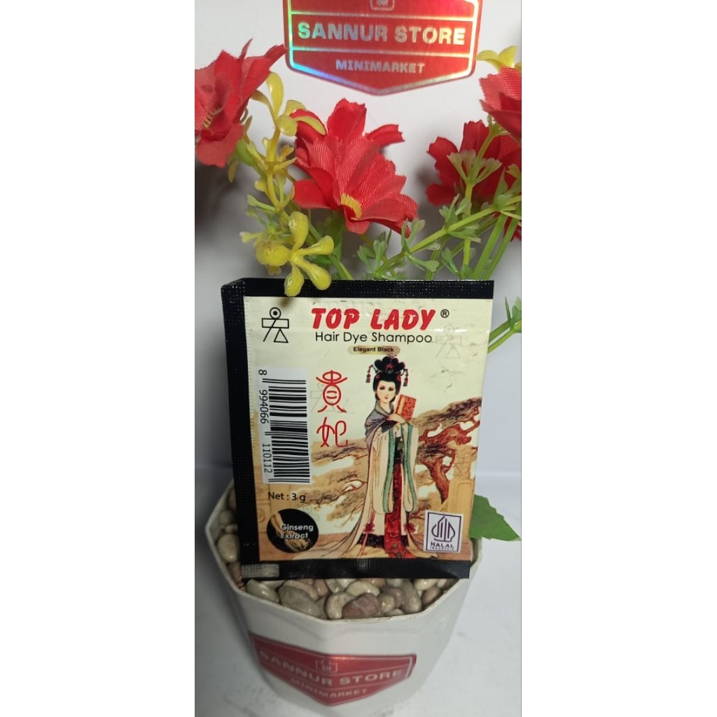 TOP LADY HAIR DYE SHAMPOO SACHETS // SEMIR SHAMPOO HITAM // SHAMPOO //