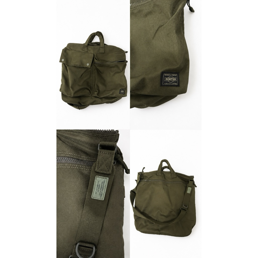 preloved PORTER Yoshida & Co. Unit Helmet Bag – Olive Green