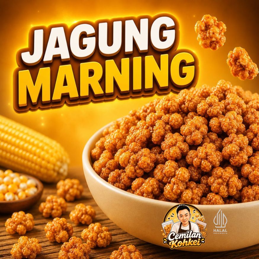Jagung Marning Pedas Manis Gurih Marning Jagung Goreng Renyah Jajanan Cemilan Tradisional Snack Kilo