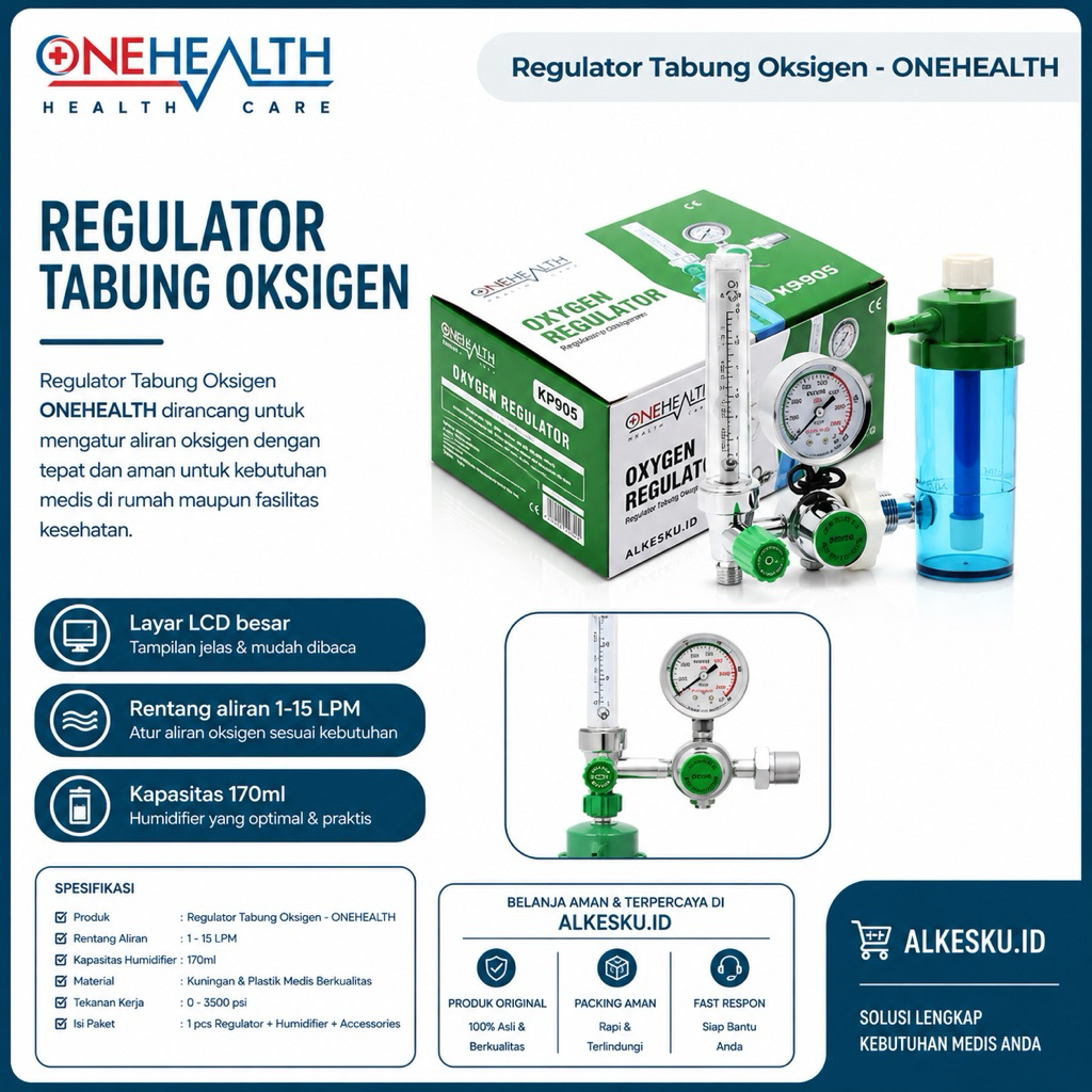ALKESKU | ONEHEALTH - Regulator Tabung Oksigen Medis