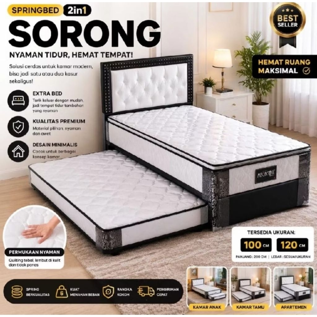 Kasur Springbed 2in1 PERDANA Kasur sorong 100x200 Kasur anak kasur tingkat Kasur Murah Bandung