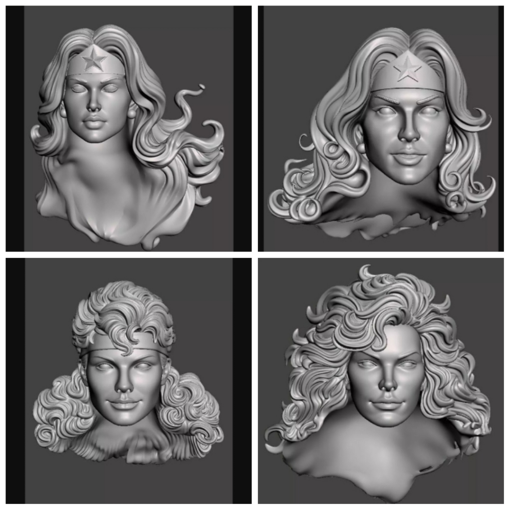 Headsculpt Head HS Wonder Woman Supergirl kitbash Mcfarlane mezco shf figma Marvel Legends Damtoys V