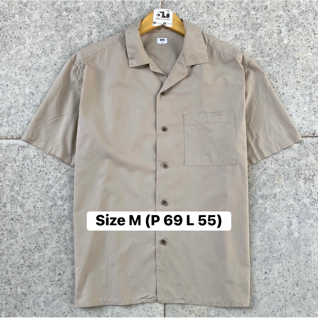 Kemeja Open Collar Uniqlo