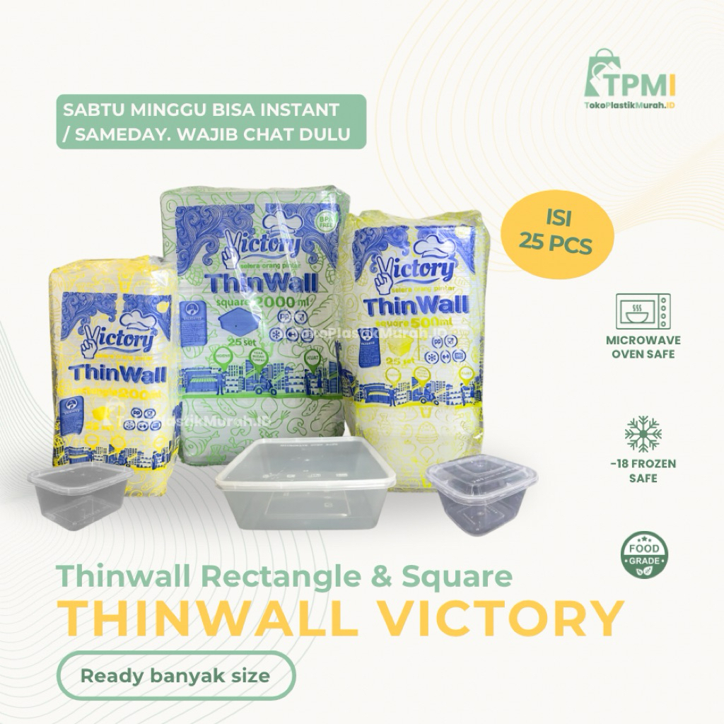 [BISA INSTANT] THINWALL VICTORY 200ml | THINWALL VICTORY 500ml | THINWALL VICTORY 2000ml | THINWALL