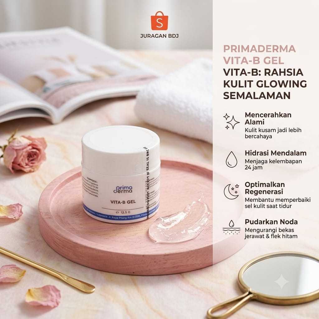 PRIMADERMA Vita B Gel Sensitif Acne Whitening Dark Spot (Cream Malam Jerawat) Perawatan Wajah Berjer