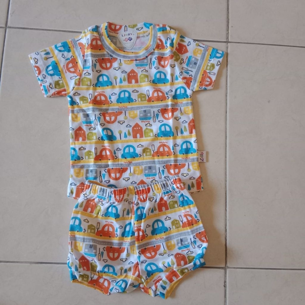 setelan anak oblong tipis brand libby new