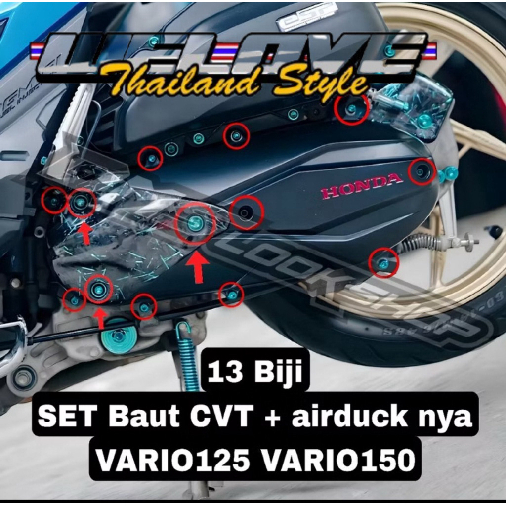 Baut Titanium Set CVT Vario Beat Scoopy